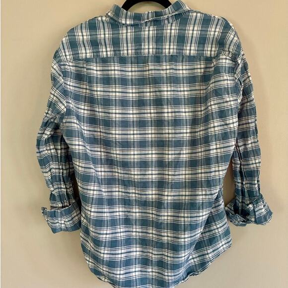 J.Crew Baird McNutt Irish Linen Plaid Slim Fit Shirt Men’s L - Picture 3 of 4